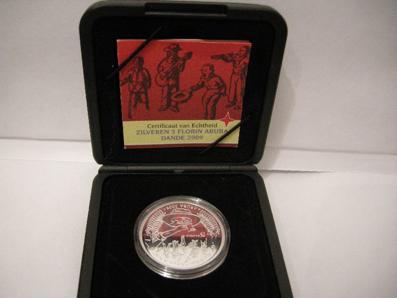 (afbeelding voor) 5 FLorin 2009 Aruba proof in cassette